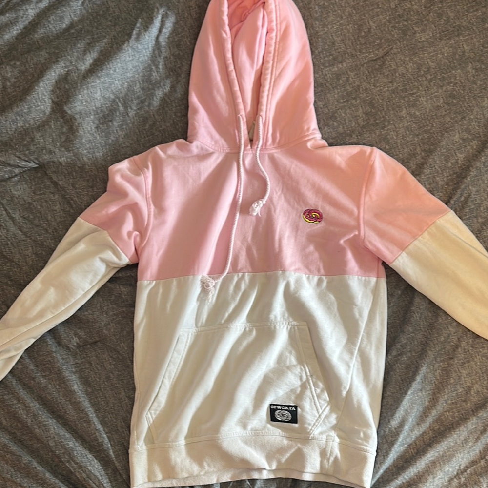 Odd Future Donut Pink and White Hoodie